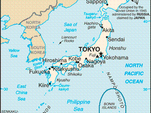 the Boonin Islands are southeast of the main Japanese islands.