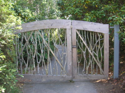 The gate out to the cliff path